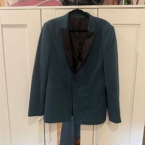 Topman Men’s Satin Trim One Button Tuxedo Jacket Size US 40R